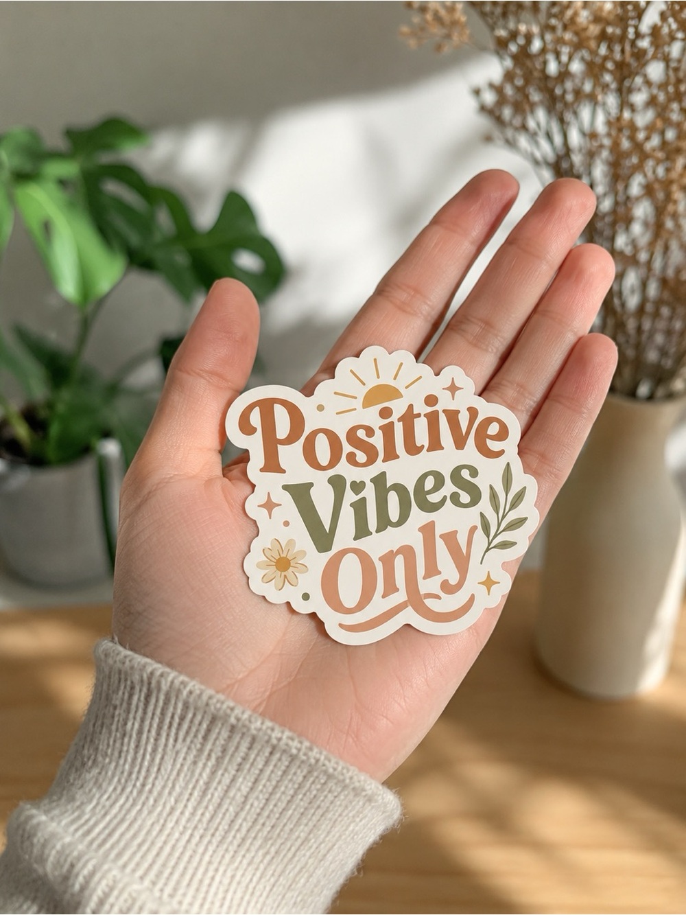 Positive Vibes Only Sticker - Picture 2 of 3